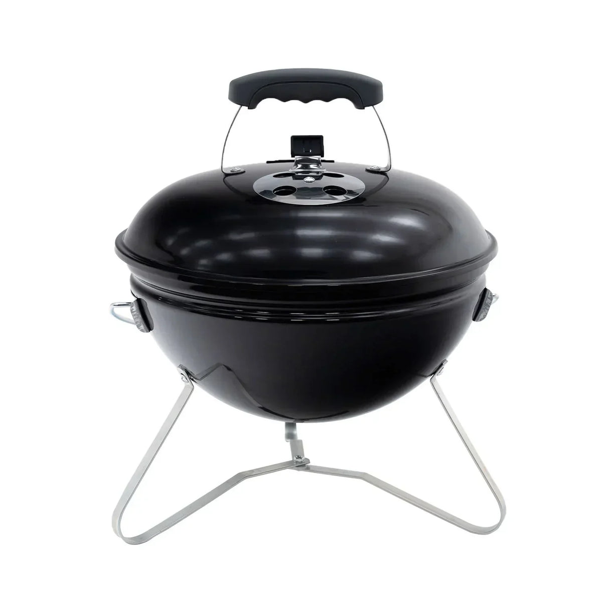 Przenośny Grill Węglowy Stołowy Kekai Tahoe 37x37x44 cm Pokrywa Z Systemem Transportu I Blokady Emaliowany Czarny