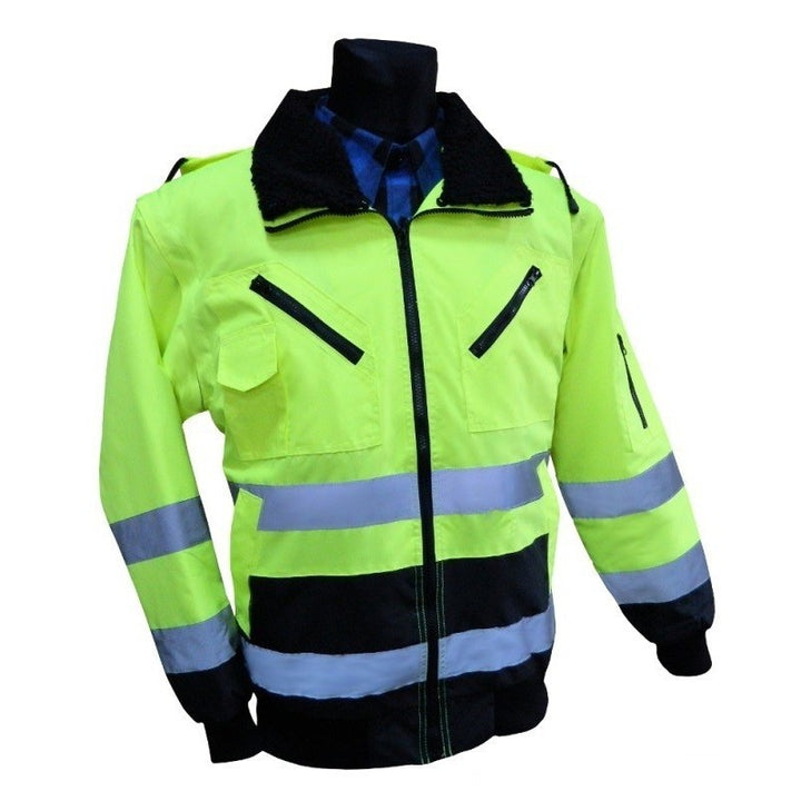 KURTKA OSTRZEGAWCZA OCIEPLONA BHP 4w1