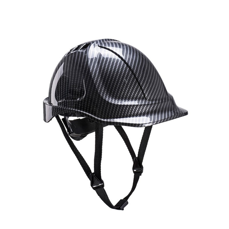 Kask budowlany 4 punktowy wentylowany carbonowy z pokrętłem CE