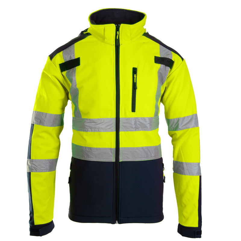 Kurtka robocza softshell BHP ostrzegawczy zółty