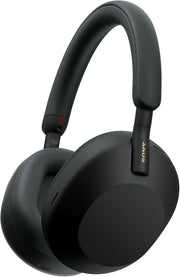 Sony WH-1000XM5 ANC Bezprzewodowe słuchawki nauszne z redukcją hałasu, Bluetooth, krystalicznie czystą jakością rozmów, Hi-Res, do 30 godzin pracy na baterii, szybkie ładowanie, Alexa i Asystent Google, iOS i Android - Czarne