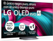 LG OLED65C54LA - Telewizor 65", OLED EVO 4K, Smart TV AI C5, WebOS 25, Super Upscaling, Dolby Vision i Dolby Atmos, AMD FreeSync, Alexa/Asystent Google, Czarny
