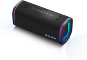Sony ULT Field 5, potężny przenośny głośnik Bluetooth, bateria 25 godzin, 2 tryby dźwięku ULT Power Sound, wodoodporny i pyłoszczelny, światła 360 stopni, odpinany pasek na ramię, kompaktowy, czarny