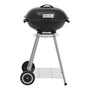 Okrągły grill węglowy Apricena z pokrywą 80x49x47cm - Czarny [casa.pro]