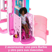 Barbie Dreamhouse 2023 3-piętrowy domek dla lalek z ponad 75 meblami i akcesoriami, od 3 lat (Mattel HMX10)