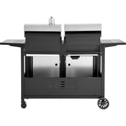 Grill gazowo-węglowy „Western” 2 w 1 – Czarny