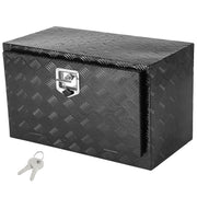 VEVOR Skrzynka Narzędziowa do Samochodu Ciężarowego 914x432x457mm Podramowa Skrzynka Schowek ze Stopu Aluminium Montaż Podwozia z Zamkiem i Kluczami do Przyczep, Samochodów Dostawczych, Czarna