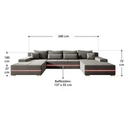 2025 Sofa narożny Malbun z oświetleniem LED