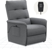 FLEXISPOT Elektryczny Fotel Relaksacyjny z Regulowanym Oparciem, Odchylany od 105° do 155°, Fotel Rozkładany, Ergonomiczna Sofa Relaksacyjna do Sypialni, Salonu i Kina Domowego (Ciemnoszary)