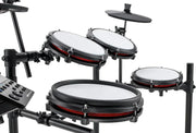 Alesis Nitro Max Kit – Elektroniczna perkusja z cichymi naciągami siateczkowymi, dwustrefowym padem werbla 10", Bluetooth, 440+ autentycznych brzmień, lekcjami Drumeo, USB MIDI, pedałem stopy