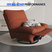 FLEXISPOT XC6 Fotel Relaxacyjny, Obrotowa Kanapa z Funkcją Bujania, Fotel TV z Regulowanym Oparciem, Rozkładany Fotel do Sypialni, Salonu i Kina Domowego (Beżowy)
