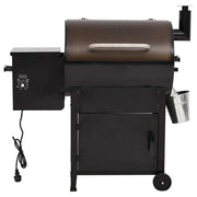 Grill Na Pellet Z Kominem Czarny Żelazny 104 cm Vidaxl