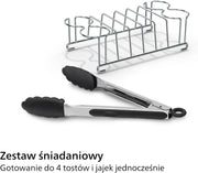 Philips Ovi Dual Basket z parą - Wyjątkowe funkcje gotowania Steamfry, Gotowania na parze, Airfry - 19 sposobów gotowania; pojemność 9L (3L + 6L), RapidAir Plus, automatyczne SteamClean (NA550/00)