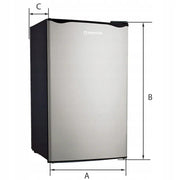 Small refrigerator mini freezer hotel office LIGHT 91l. 83cm