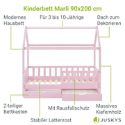 2026 Łóżko dziecięce Marli 90 x 200 cm ze schowkami