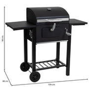Wózek metalowy czarny Barbacoa
