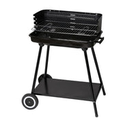 Grill węglowy Lolahome ze stalowym rusztem, 57x38x80 cm, czarny