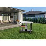 Wózek Serwisowy Do Grillowania "gelia" 117 X 59 Cm - Stal Nierdzewna - Czarny