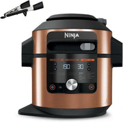 Ninja Foodi MAX Multi Cooker ze Smart pokrywką, 7,5 l, 14 funkcji gotowania, frytkownica beztłuszczowa, szybkowar, wolnowar, grill i więcej, zawiera sondę, ze stali nierdzewnej, OL750EU