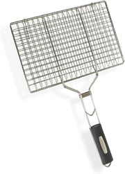 Amig - Grill węglowy Fireplus Charcoal BBQ XXL - Ruszt stalowy 57x42cm - Z kółkami i bocznymi półkami - Duży, przenośny rożen - Pojemnik na popiół - 131x116,5x56cm