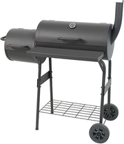 XXL grill na węgiel drzewny, przenośny, do użytku na zewnątrz, z pokrywką, offset, grill z kółkami i termometrem, idealny na piknik, do ogrodu, na kemping i tylną klapę
