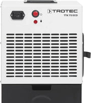 TROTEC Osuszacz powietrza przemysłowy TTK 75 ECO, osuszacz budowlany, osuszanie pomieszczeń o powierzchni do 90 m² i kubaturze 230 m³, wydajność osuszania 21 l/dobę, pojemność zbiornika 4 l, filtr powietrza