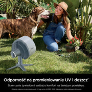 Shark FlexBreeze TableMate Akumulatorowy wentylator wewnętrzno-zewnętrzny, do 24 godz. pracy, wydajne chłodzenie, zasięg 20 m, cichy, 5 prędkości, oscylacja, zdalne sterowanie, zimna mgiełka, FA150EU