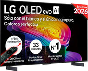 LG OLED65C54LA - Telewizor 65", OLED EVO 4K, Smart TV AI C5, WebOS 25, Super Upscaling, Dolby Vision i Dolby Atmos, AMD FreeSync, Alexa/Asystent Google, Czarny