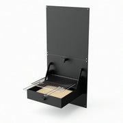Tuozi - Grill Murowany Na Drewno I Węgiel Model Wall Ibbq Z Płytą Ochronną (czarny - 58,5 X 57 X 114 Cm) Nr Kat.: 4200/2