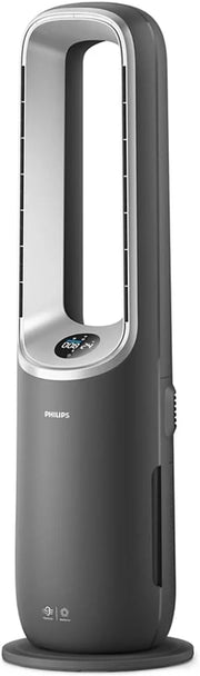 Philips Air Performer 3w1 — wentylator, oczyszczacz powietrza i grzejnik, filtr NanoProtect HEPA, usuwa alergeny, wirusy, bakterie, zapachy i 99,97% pyłków z powietrza, cichy, kolor szary (AMF870/15)