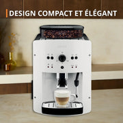 Krups Arabica Picto Ea8105 Ekspres do Kawy, Biały/Czarny, 1450 WW 230 VV
