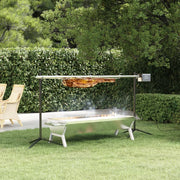 Taca na Grill Ze Stali Nierdzewnej Srebrna 118x42x30,5 cm Vidaxl