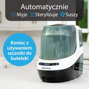 Baby Brezza Myjka do butelek Pro – urządzenie do czyszczenia butelek dziecięcych 3 w 1; mycie, sterylizacja, suszenie – uniwersalne czyszczenie wszystkich butelek: plastikowych + szklanych + smoczków