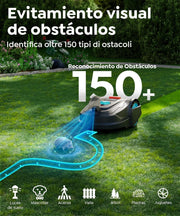 Robot koszący M800Plus bez przewodu ograniczającego, 800 m², pozycjonowanie GPS + wizja AI, robot koszący bezprzewodowy, tryb koszenia w kształcie litery U, wykrywanie 150 przeszkód, automatyczne ładowanie, aplikacja