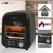 Elektryczny grill na podczerwień Barbacoa, grill ceramiczny, 5 programów gotowania, 850°C, czarny środek, 1600 W Clatronic Ebg 3760