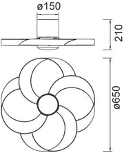 Wentylator sufitowy Rose drewniany LED 24W