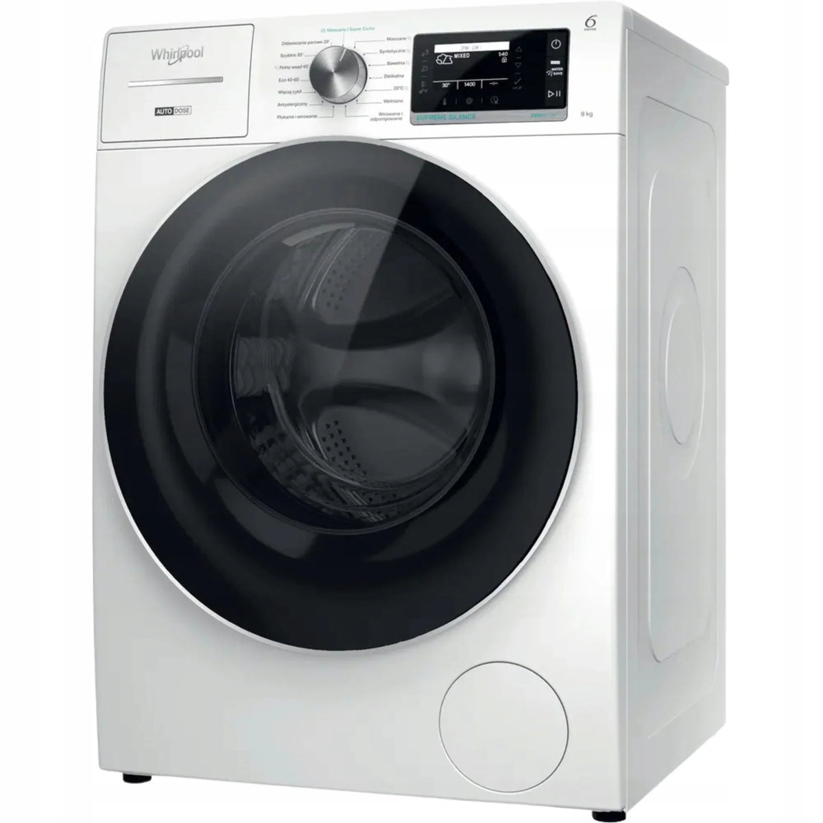 Pralka Whirlpool W8 99AD Silence PL 9kg 6. Zmysł AutoDose 60cm