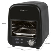 Elektryczny grill na podczerwień Barbacoa, grill ceramiczny, 5 programów gotowania, 850°C, czarny środek, 1600 W Clatronic Ebg 3760