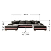 2025 Sofa narożny Malbun z oświetleniem LED