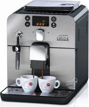Gaggia RI9305/11 Brera – w pełni automatyczny ekspres do kawy, do espresso i cappuccino, ziaren kawy lub mielonej, 1400 W, srebrny/czarny, 100% Made in Italy
