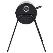 2026 Czarny grill z 2 rusztami do gotowania – Przenośny grill ze stali o wymiarach 80x95x90 cm