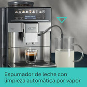Siemens – Ekspres automatyczny EQ6 plus s500, aromaDouble Shot, autoMilk Clean, ceramDrive, Display CoffeeSelect, Czarny/Inox, TE655203RW