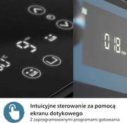 Philips Ovi Dual Basket z parą - Wyjątkowe funkcje gotowania Steamfry, Gotowania na parze, Airfry - 19 sposobów gotowania; pojemność 9L (3L + 6L), RapidAir Plus, automatyczne SteamClean (NA550/00)