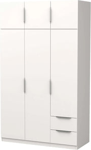Miroytengo Szafa Ghost Duża 6 Drzwi i 2 Szuflady Kolor Biały Matowy 203x119 cm