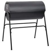 2026 Czarny grill z 2 rusztami do gotowania – Przenośny grill ze stali o wymiarach 80x95x90 cm