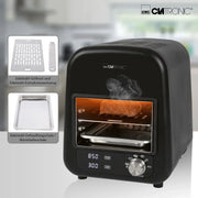 Elektryczny grill na podczerwień Barbacoa, grill ceramiczny, 5 programów gotowania, 850°C, czarny środek, 1600 W Clatronic Ebg 3760