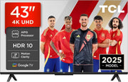 TCL 50V6C TV 50-calowy Smart TV 4K LED, HDR, Google TV, Dolby Audio, Alexa i Asystent Google, wbudowany Chromecast, Motion Clarity