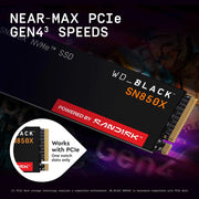 WD SN850X 4TB M.2 2280 PCIe Gen4 NVMe Gaming SSD do 7300 MB/s prędkość odczytu