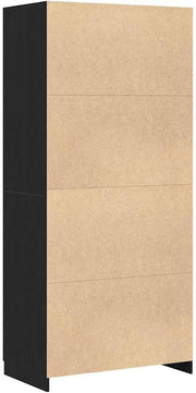 vidaXL Szafa Dąb Czarny 90x52x200 cm Sklejka, Nowoczesne Przechowywanie do Salonu, Szafa Prostokątna, Efektywny Organizer, Eleganckie i Oszczędzające Miejsce Rozwiązanie