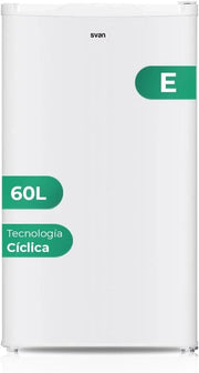 Svan Zamrażarka pionowa biała SCV85502E. Pojemność 60 litrów, drzwi odwracalne, niski poziom hałasu, klasa efektywności energetycznej E